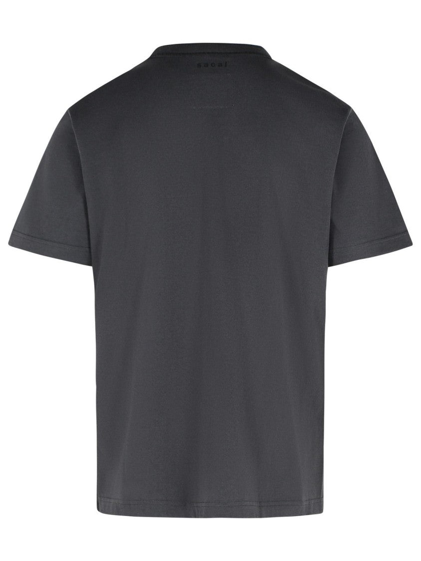 Sacai Gray Cotton T-Shirt