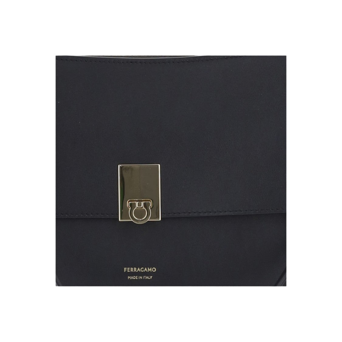 Salvatore Ferragamo Small Cara Leather Bag With Adjustable Handle And Flap Closure