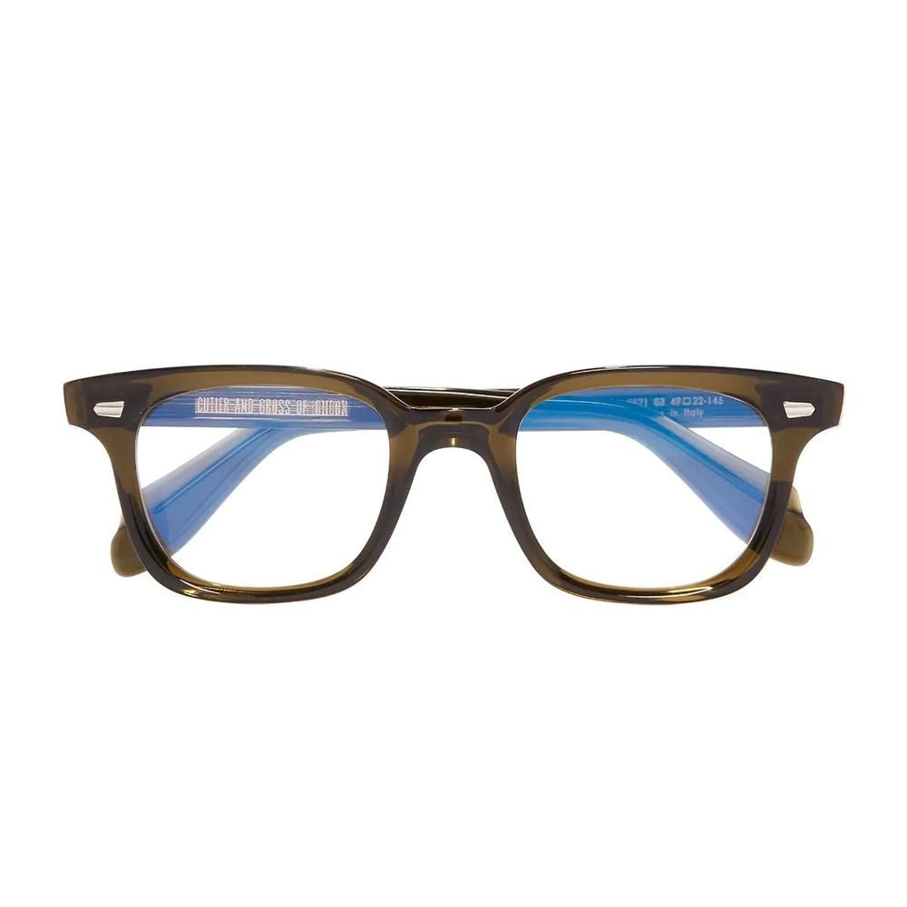 Cutler And Gross 9521 Olive Green Acetate Square Frame Eyewear