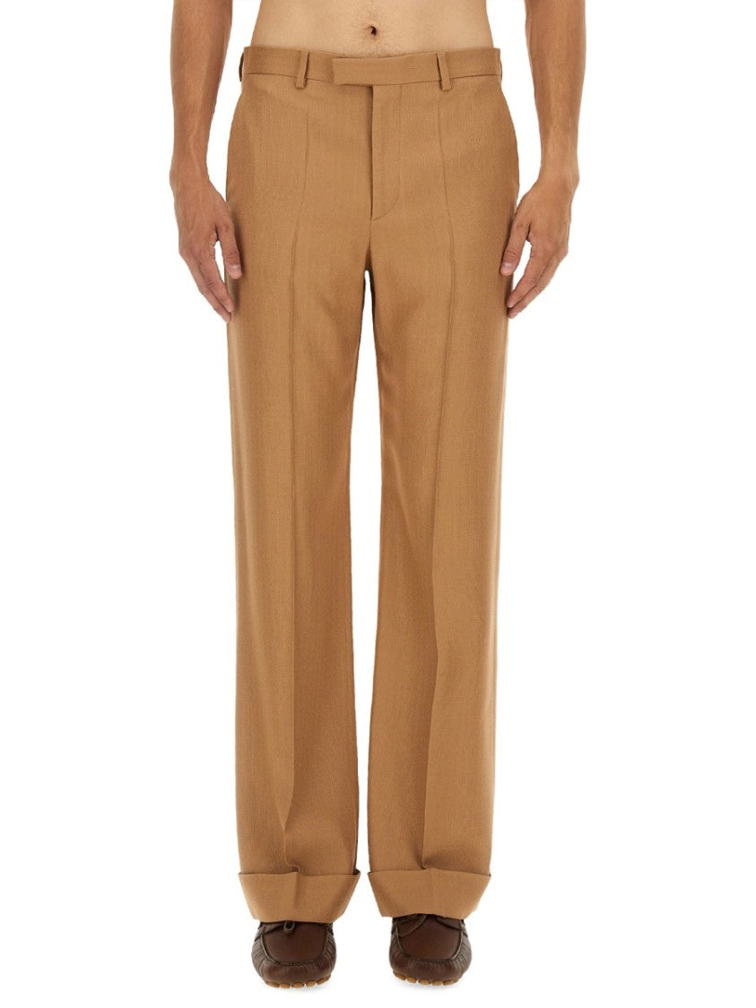 Valentino Tailored Gabardine Pants With Sharp Lapels