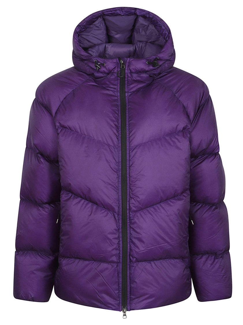 Pyrenex Padded Purple Down Jacket With Quilted Design