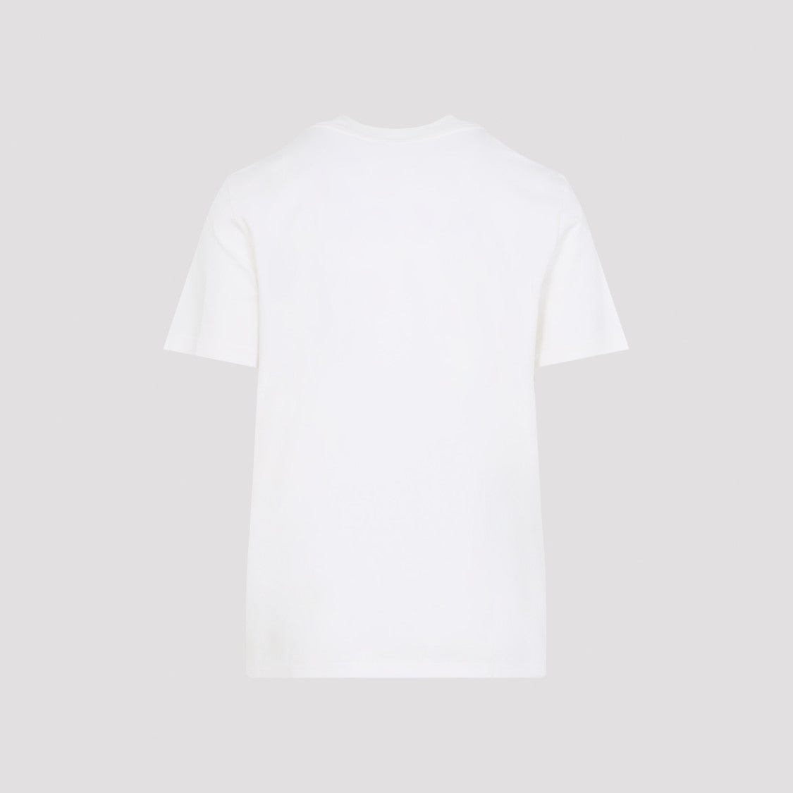Moncler Minimalist White Cotton T-Shirt With Embroidered Logo