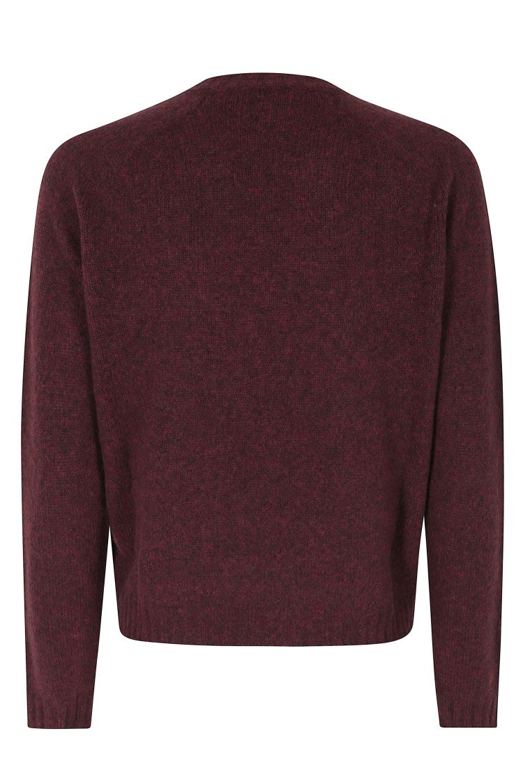 Roberto Collina Bordeaux Scollo V Ml Wool-Blend Sweater
