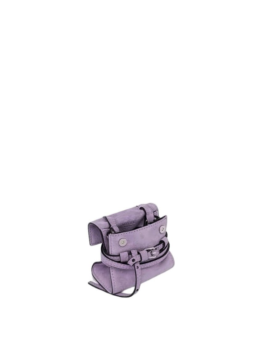Moschino Structured Calf Leather Crossbody Bag