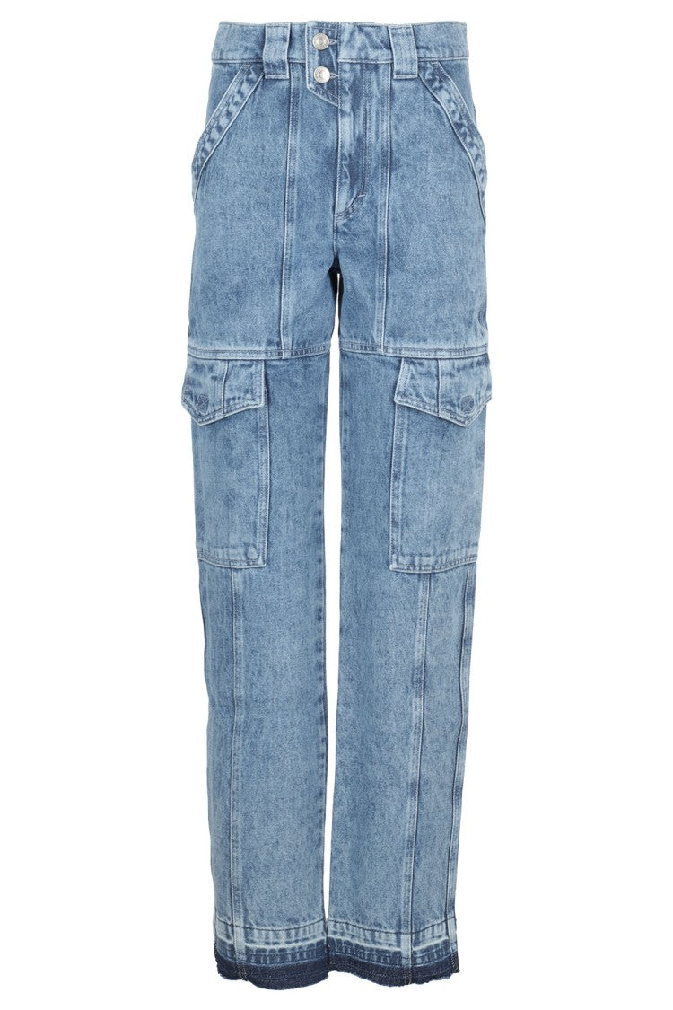 Isabel Marant Étoile Light Blue Cotton Relaxed Fit Pants