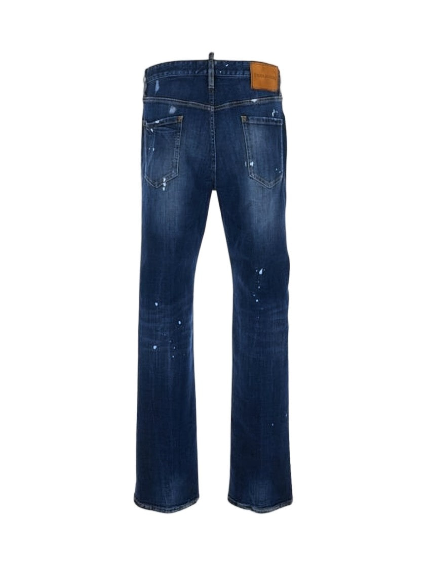 Dsquared2 Slim Fit Denim Pants With Distressed Details