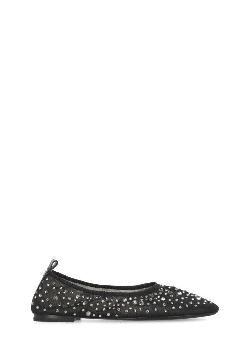 Tory Burch Black Ballet Shoes With Strass