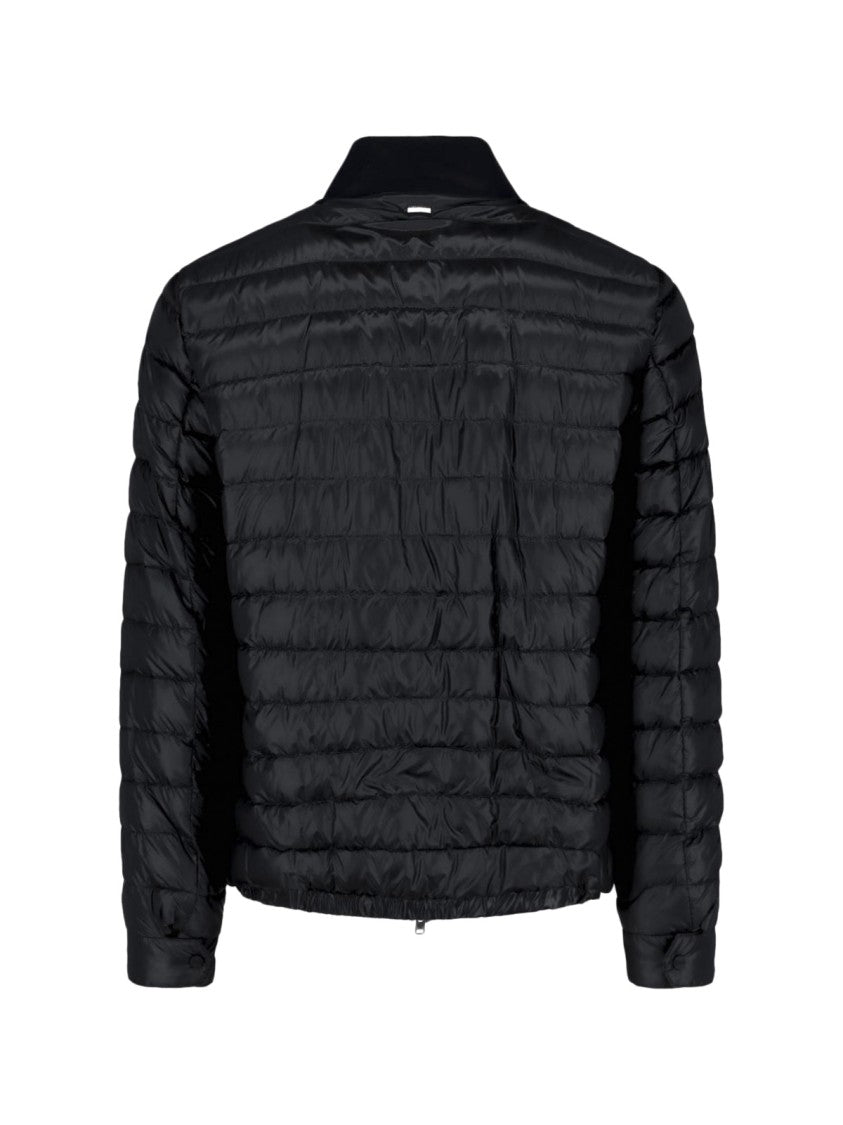 Herno Fitted Jacket With High Collar And Side Pockets