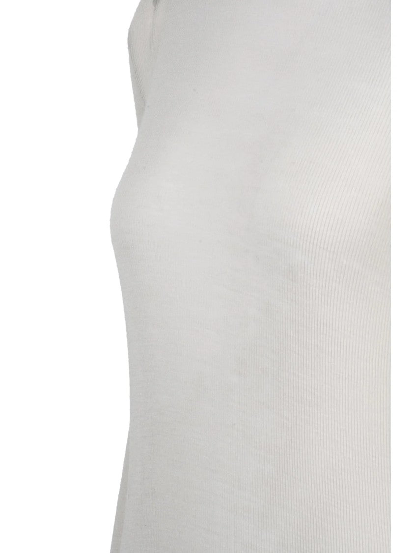 Tela Beige Minimalist Wool Under-Jacket T-Shirt