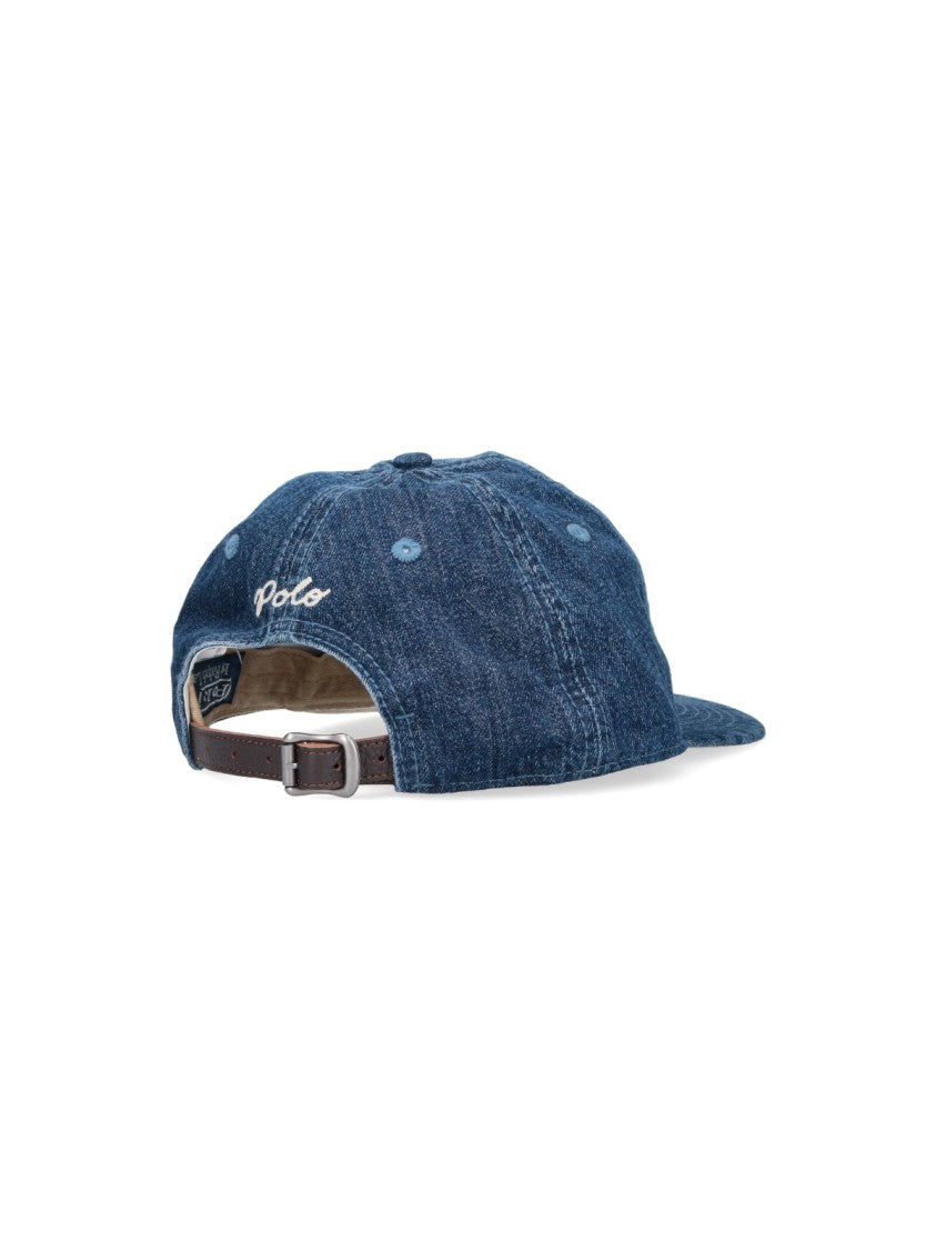 Polo Ralph Lauren Blue Six-Panel Embroidered Denim Hat