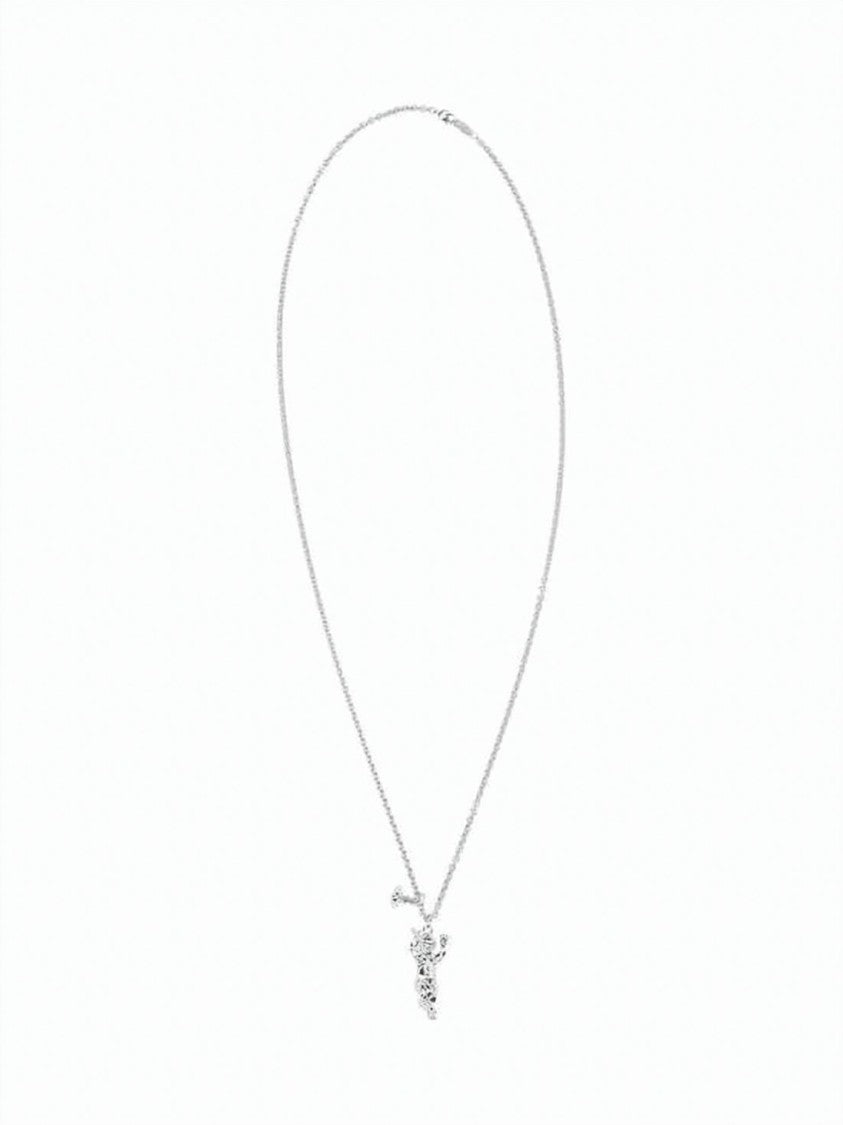 Vivienne Westwood Silver-Tone Flag Pendant Fine Necklace