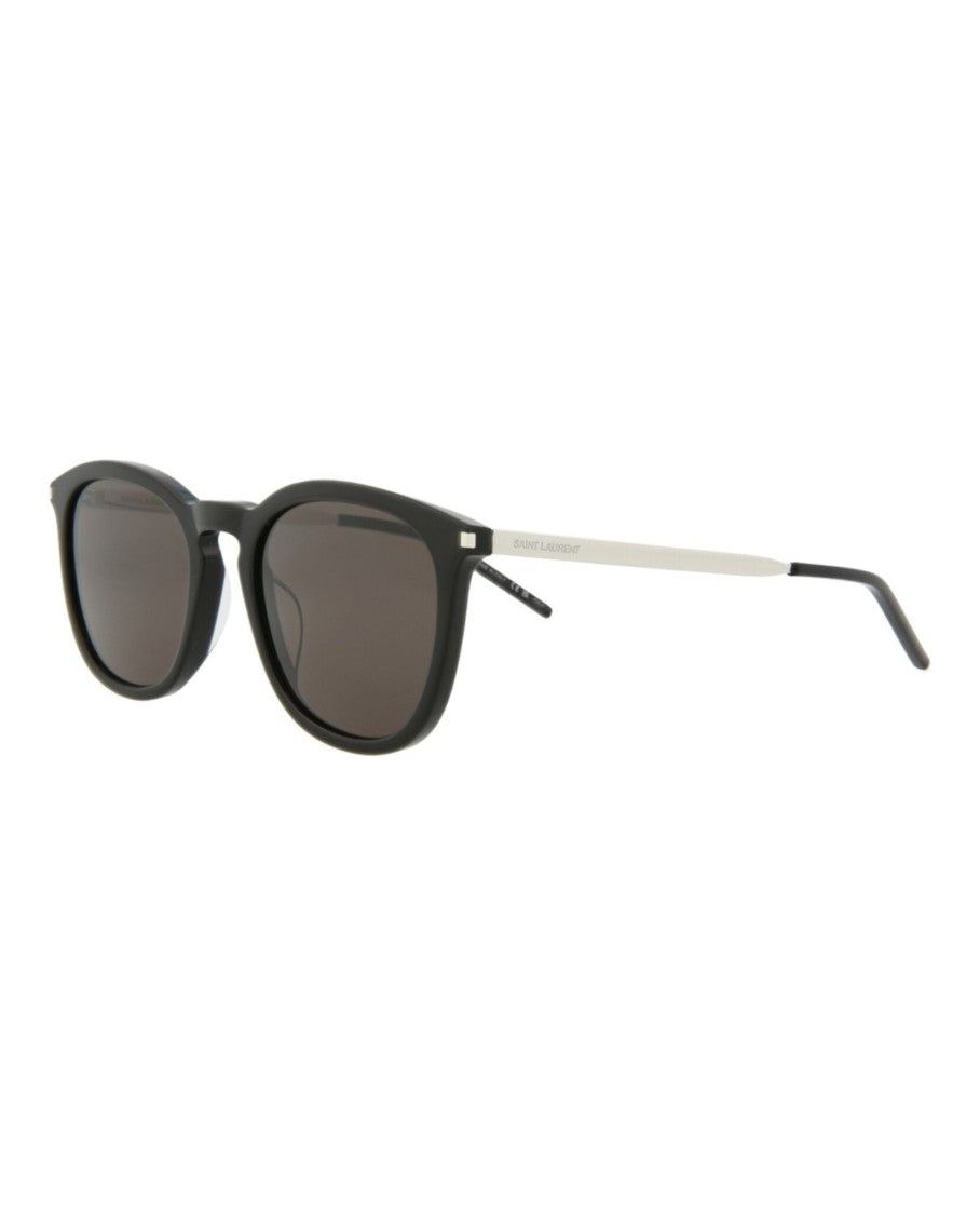 Saint Laurent Square-Frame Acetate Sunglasses With Metal Temples