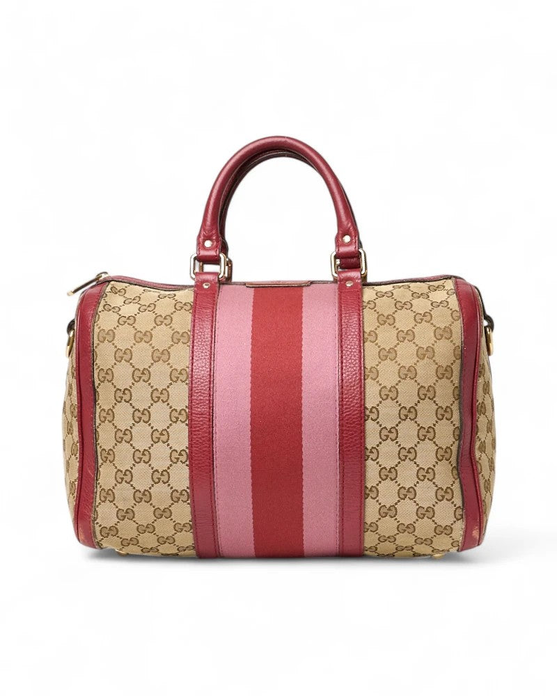 Gucci Medium Bauletto Bag With Signature Gg Supreme