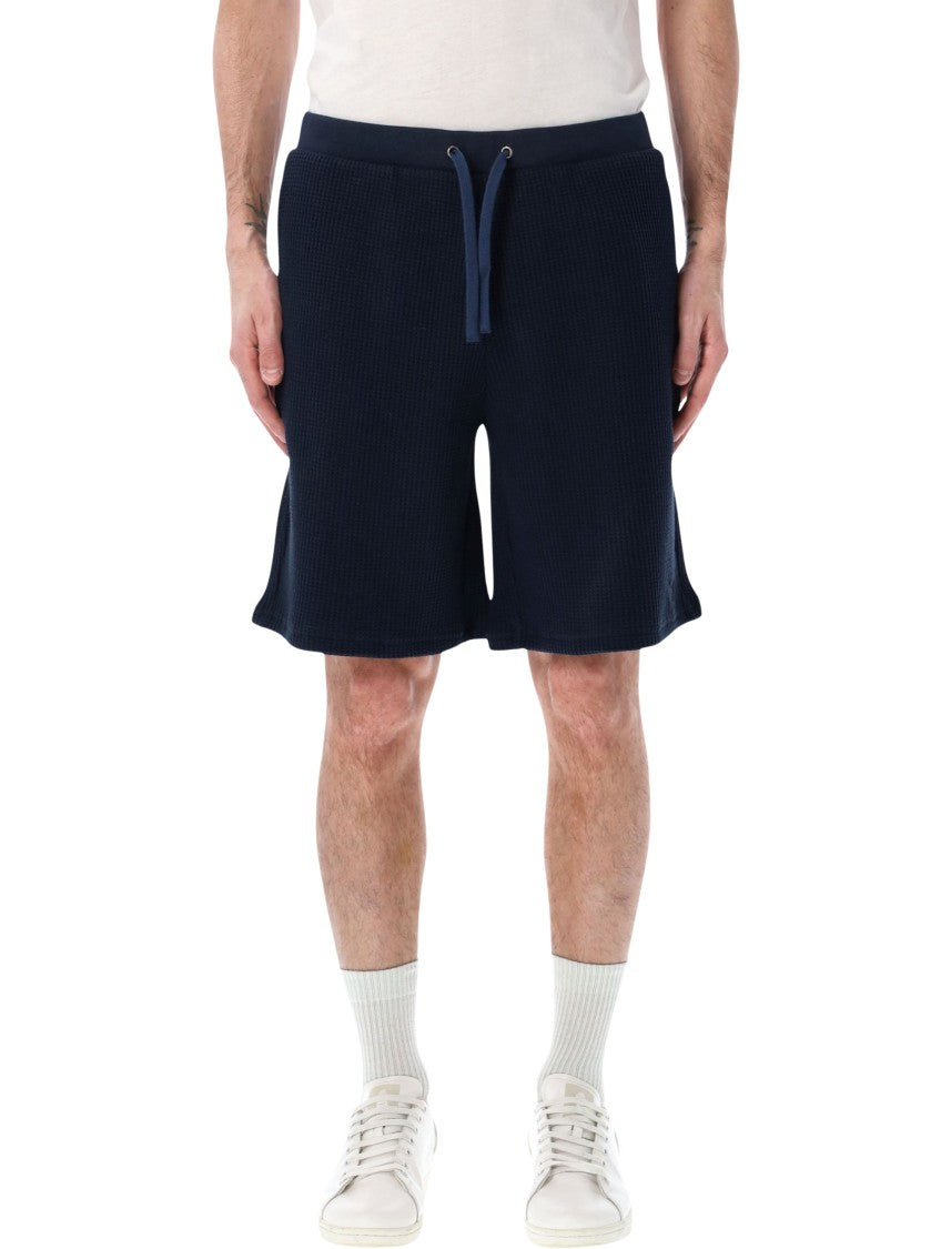 Emporio Armani Waffle Knit Drawstring Bermuda Shorts