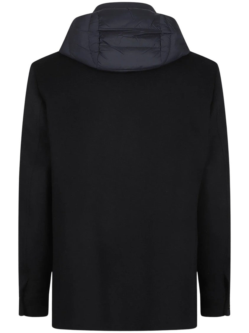 Moorer Hooded Single-Breasted Wool Coat With Padded Hood