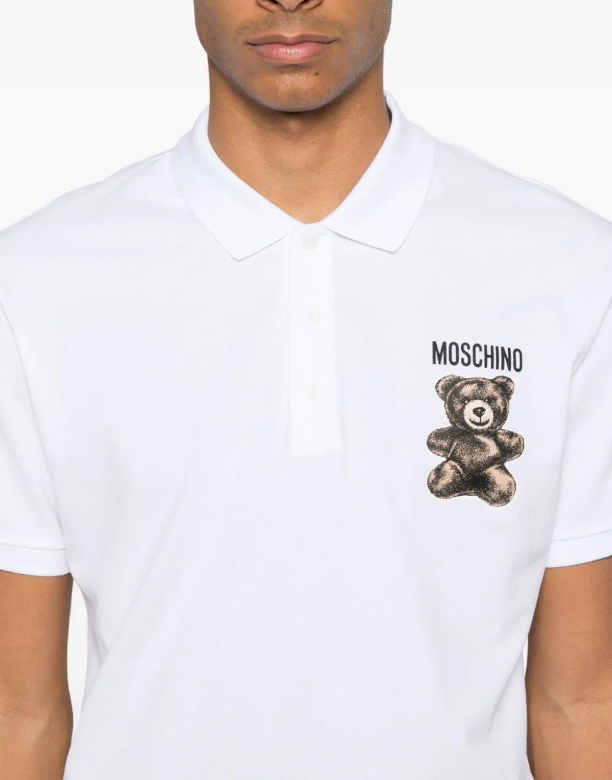 Moschino Teddy Bear Logo Polo Shirt