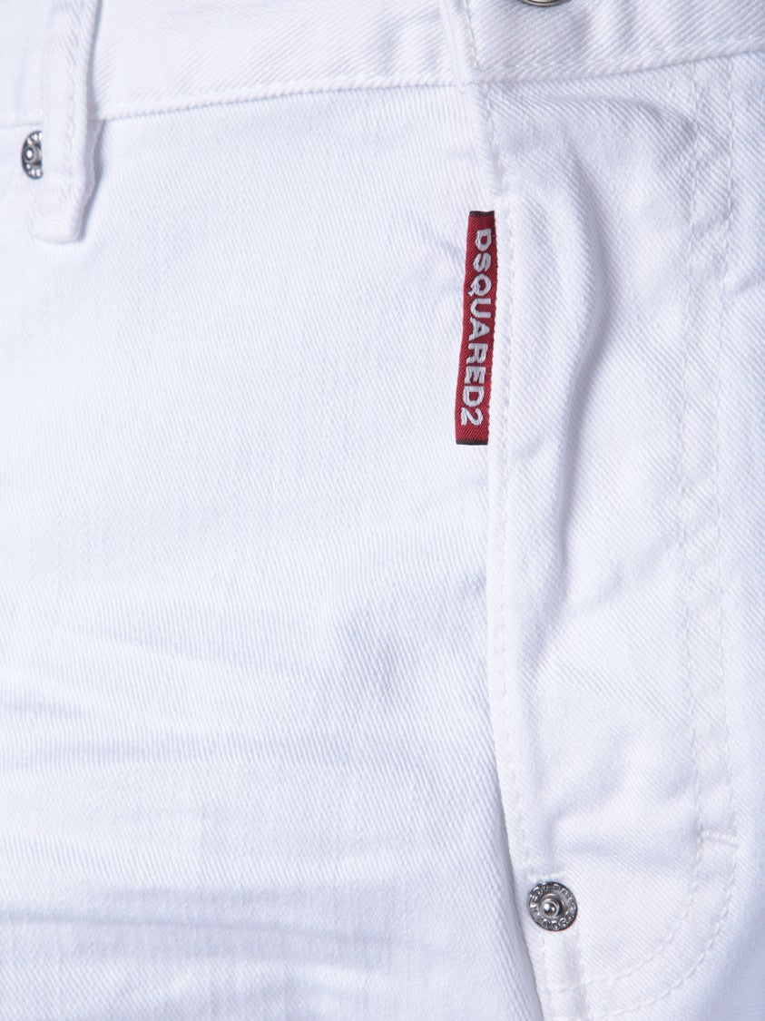 Dsquared2 Straight Leg White Jeans