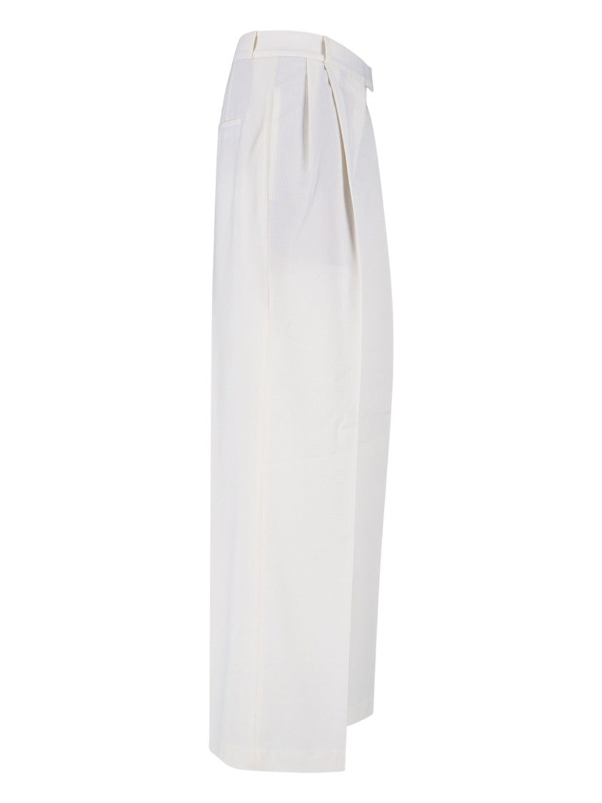 Róhe High-Waisted Straight-Leg Trousers With Pleated Front