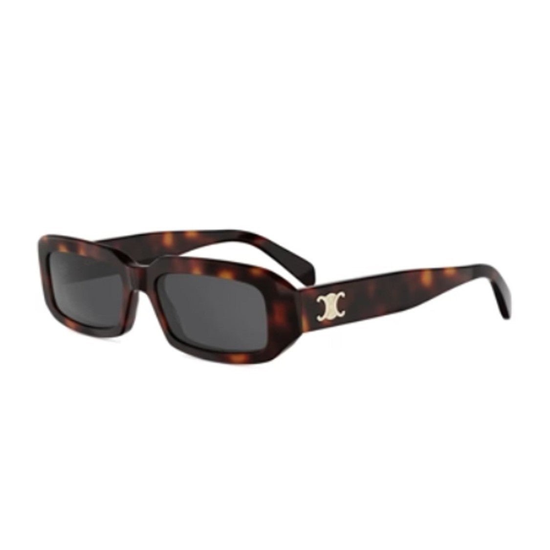 Celine Havana Triomphe Acetate Rectangular Sunglasses