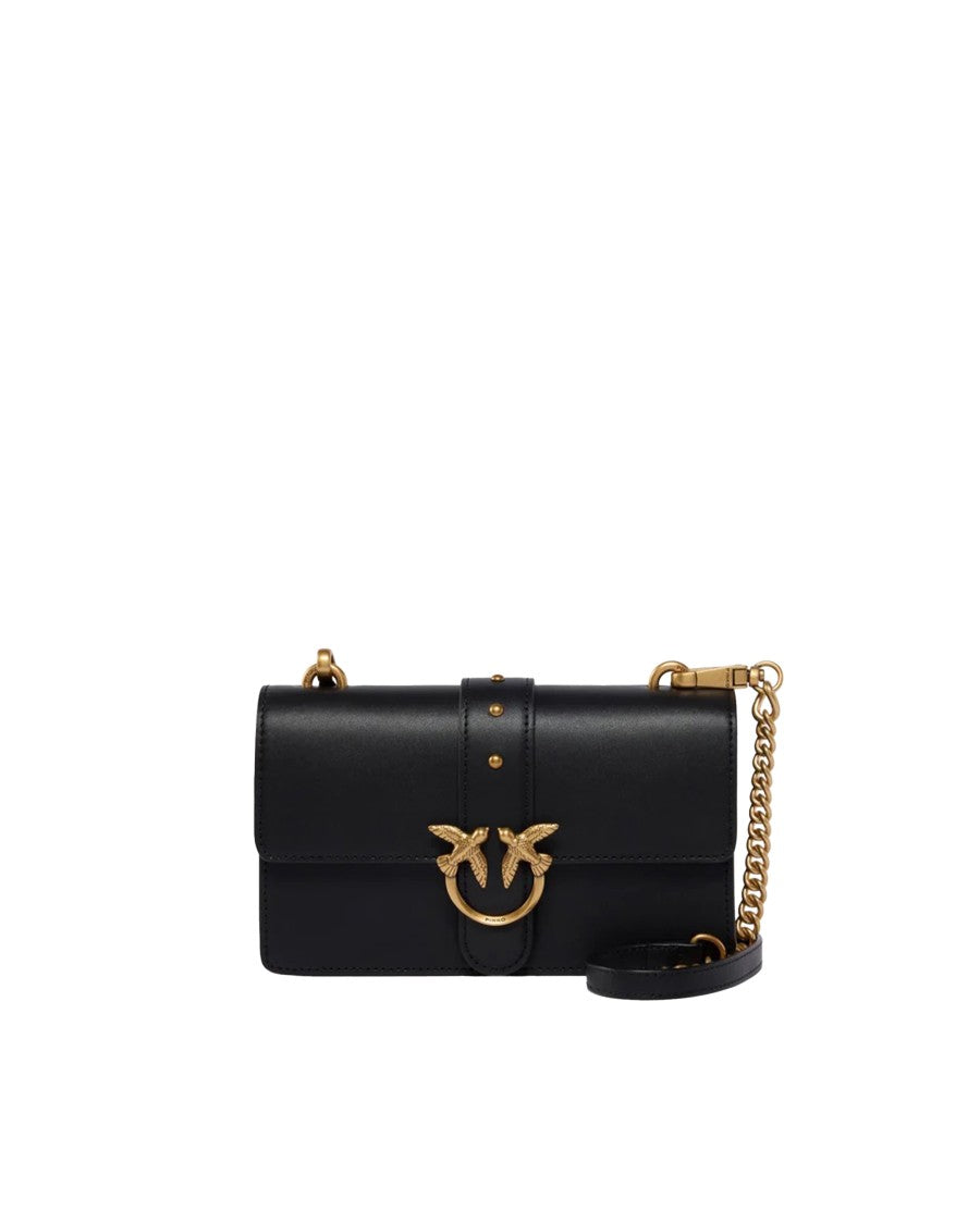 Pinko Black Mini Love Bag One Leather Shoulder Bag