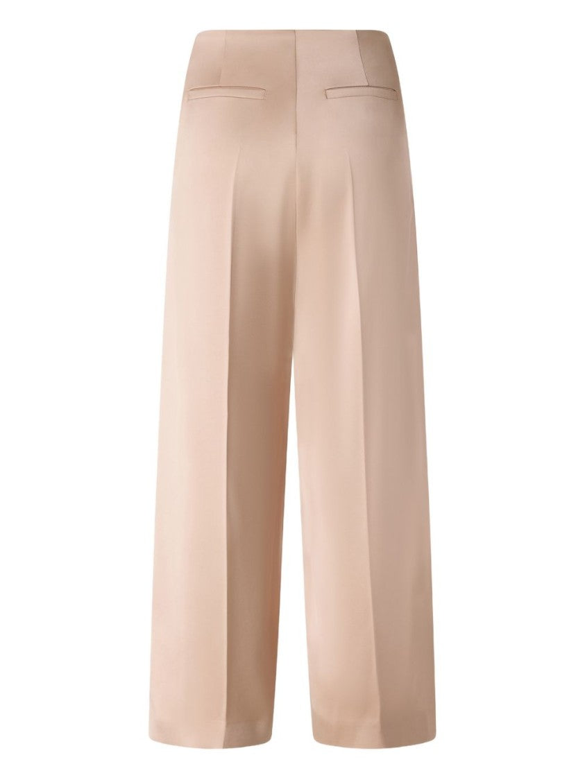 Pinko Wide-Leg Cropped Trousers With Tailored Pleating