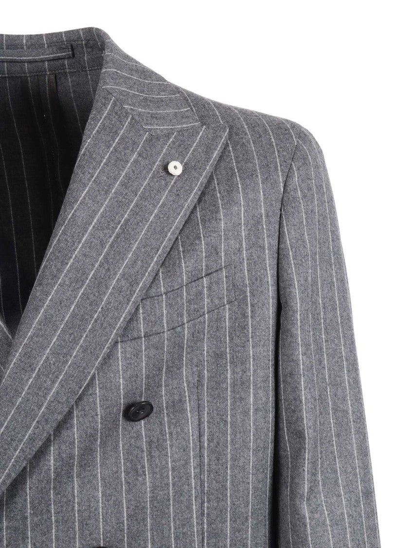 L.B.M. 1911 Grey Pinstripe Double Breasted Suit