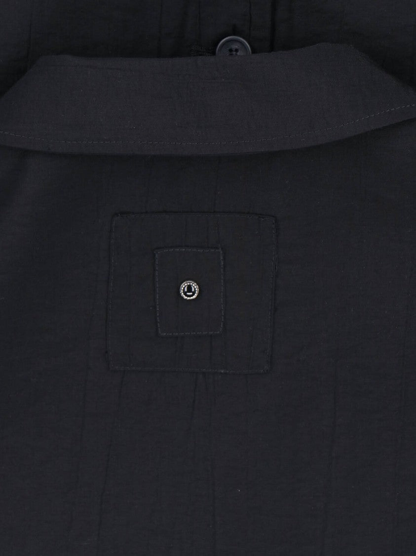 White Sand Black Premium Viscose Blend Button-Up Shirt