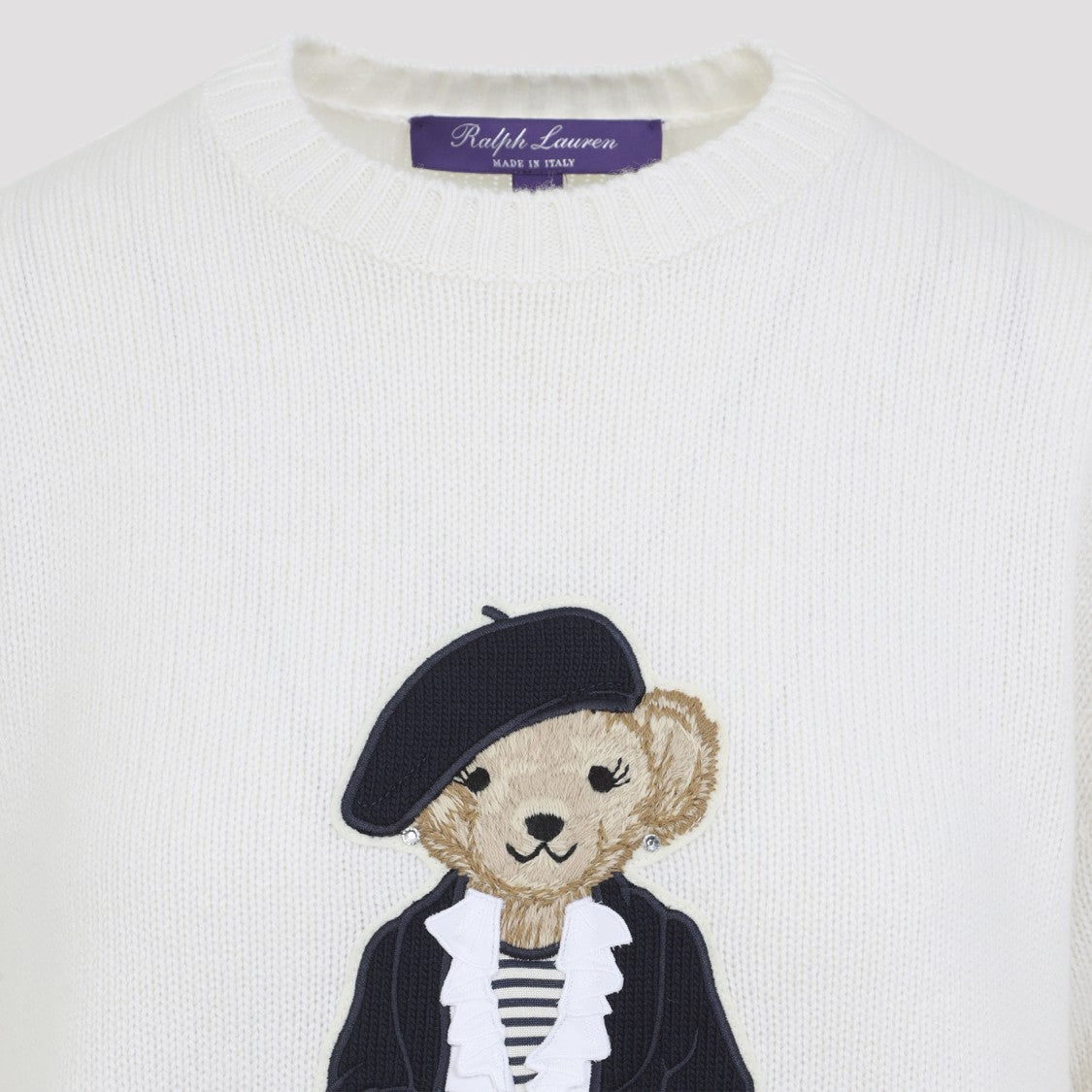 Polo Ralph Lauren Lux Cream White Cashmere Bear Pullover