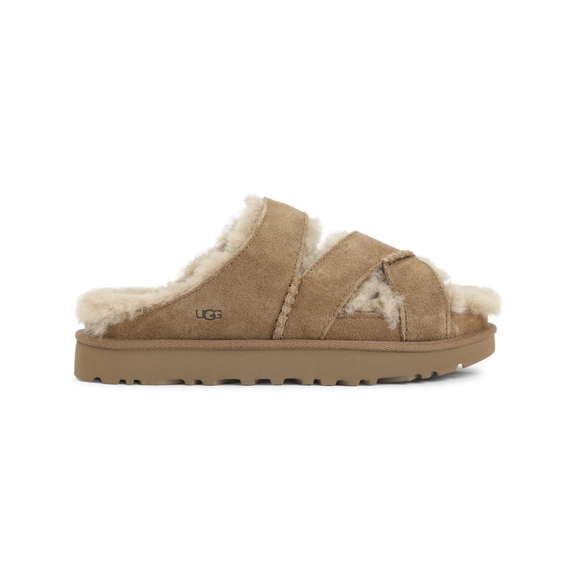 Ugg Suede And Shearling Ugg Sandals