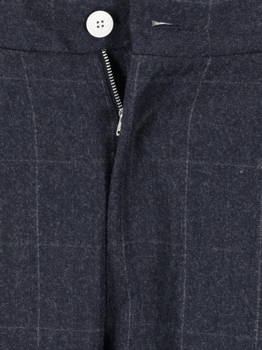Sibel Saral Grey Rose Tailored Straight-Leg Virgin Wool Pants