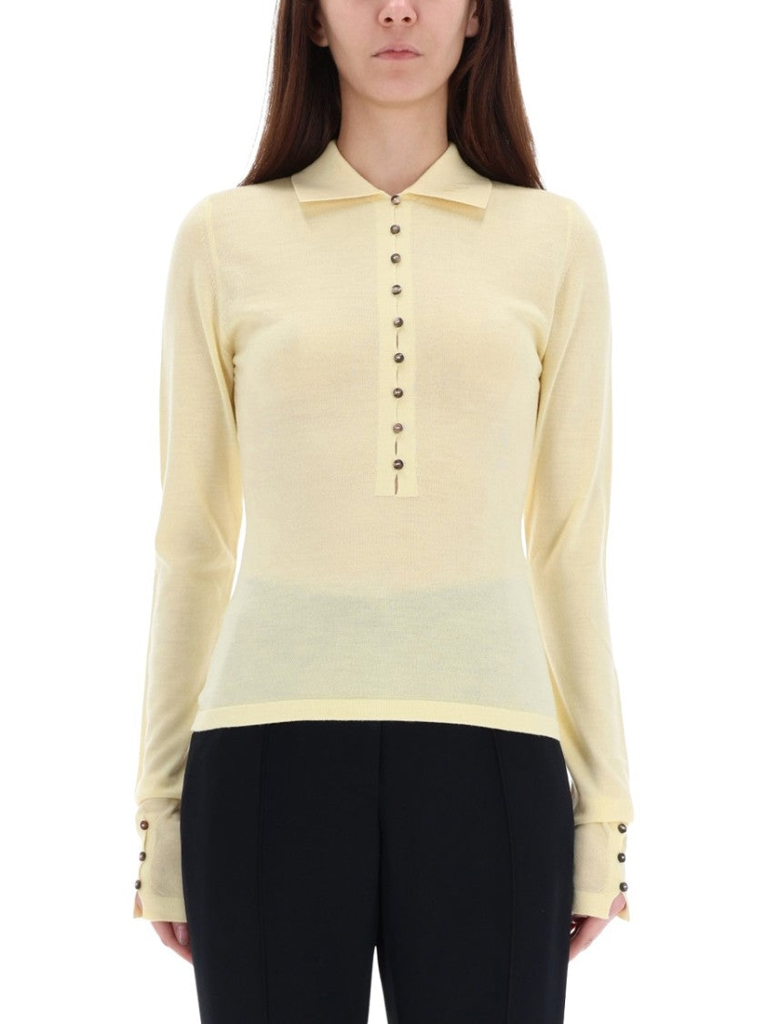 Jacquemus Yellow Slim Fit Polo Shirt