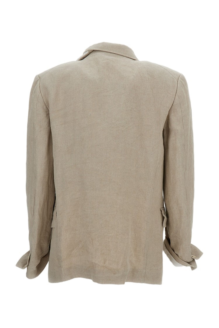 Comme Des Garçons Single Breasted Linen Blazer