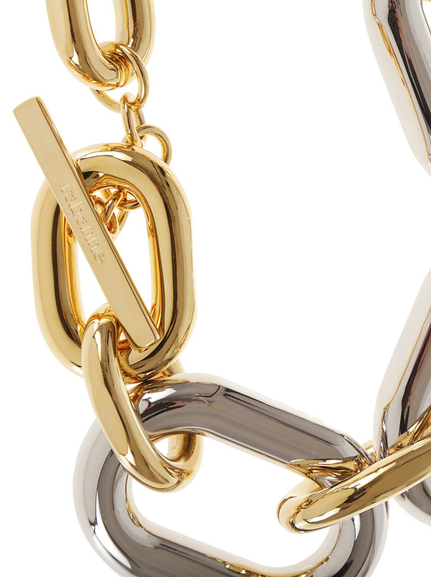 Paco Rabanne Gold And Silver Oversized Xl Link Necklace