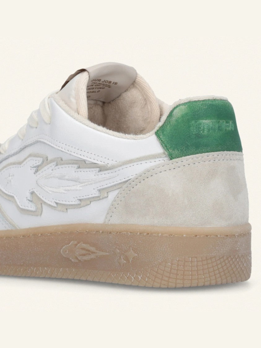 Enterprise Japan Egg Rocket 2 White/Beige Suede Sneakers