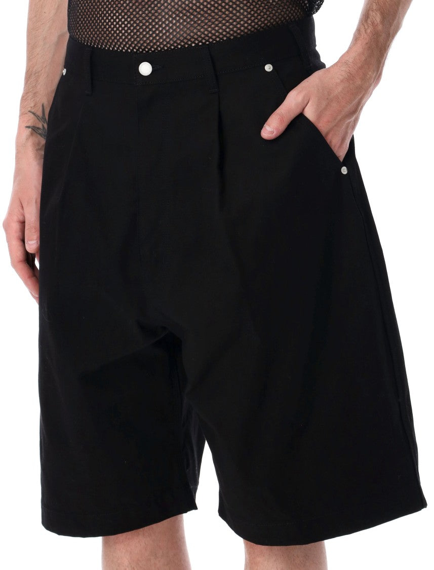 Comme Des Garçons Five Pocket Wide Leg Black Shorts