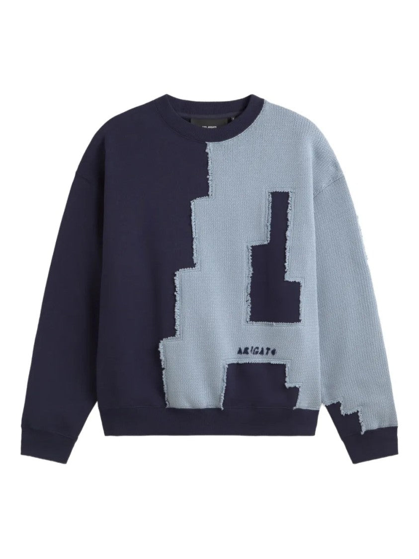 Axel Arigato Panelled Frayed Sweatshirt