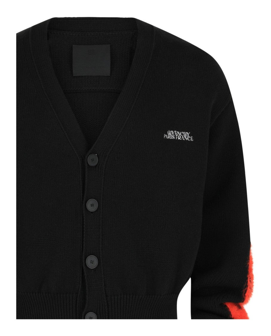 Givenchy Intarsia Shag Knit Cardigan