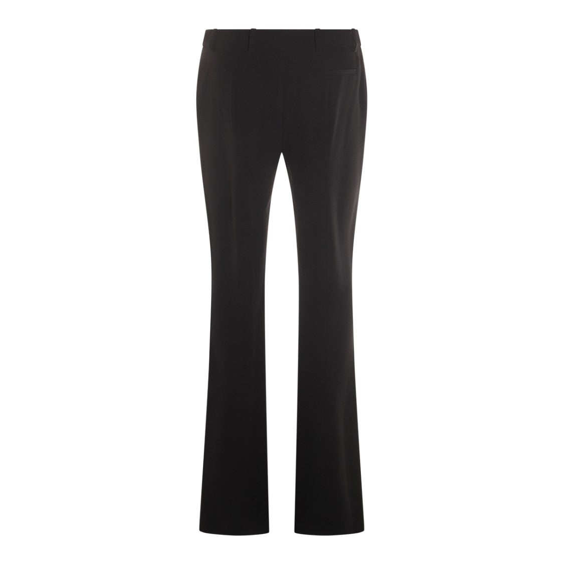 Alexander Mcqueen Flared Black Viscose Trousers With Tailored Silhouette