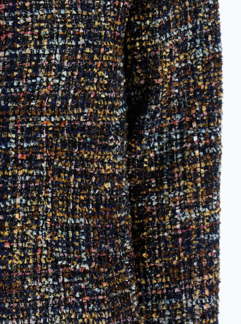 Plain Multicolor Jacket With Round Neck