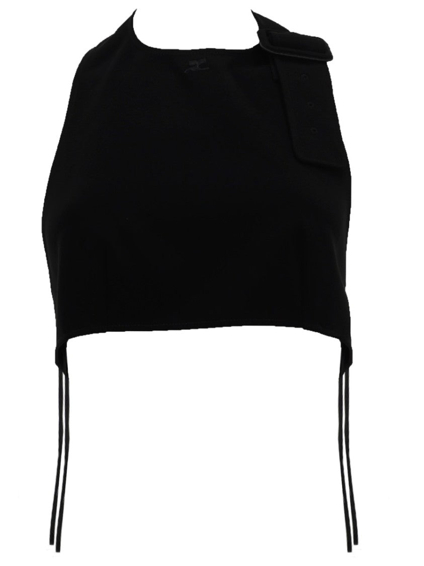 Courrèges Courreges Logo Polyester-Blend Cropped Top
