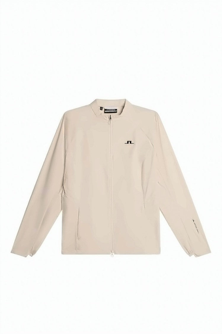 J Lindeberg Collarless Jacket With Subtle Logo Detail