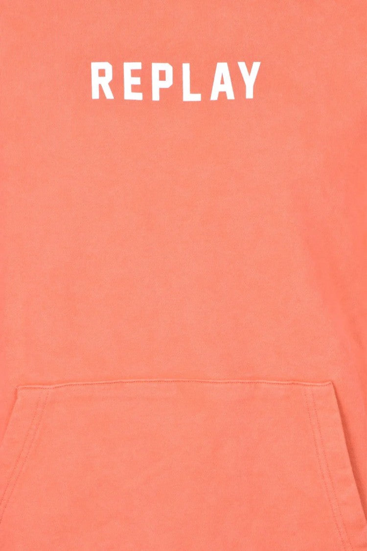 Replay Red Men Cotton Hoodie