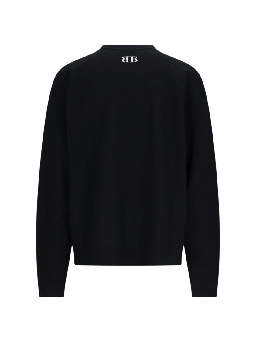 Balenciaga Logo Sweater – Black