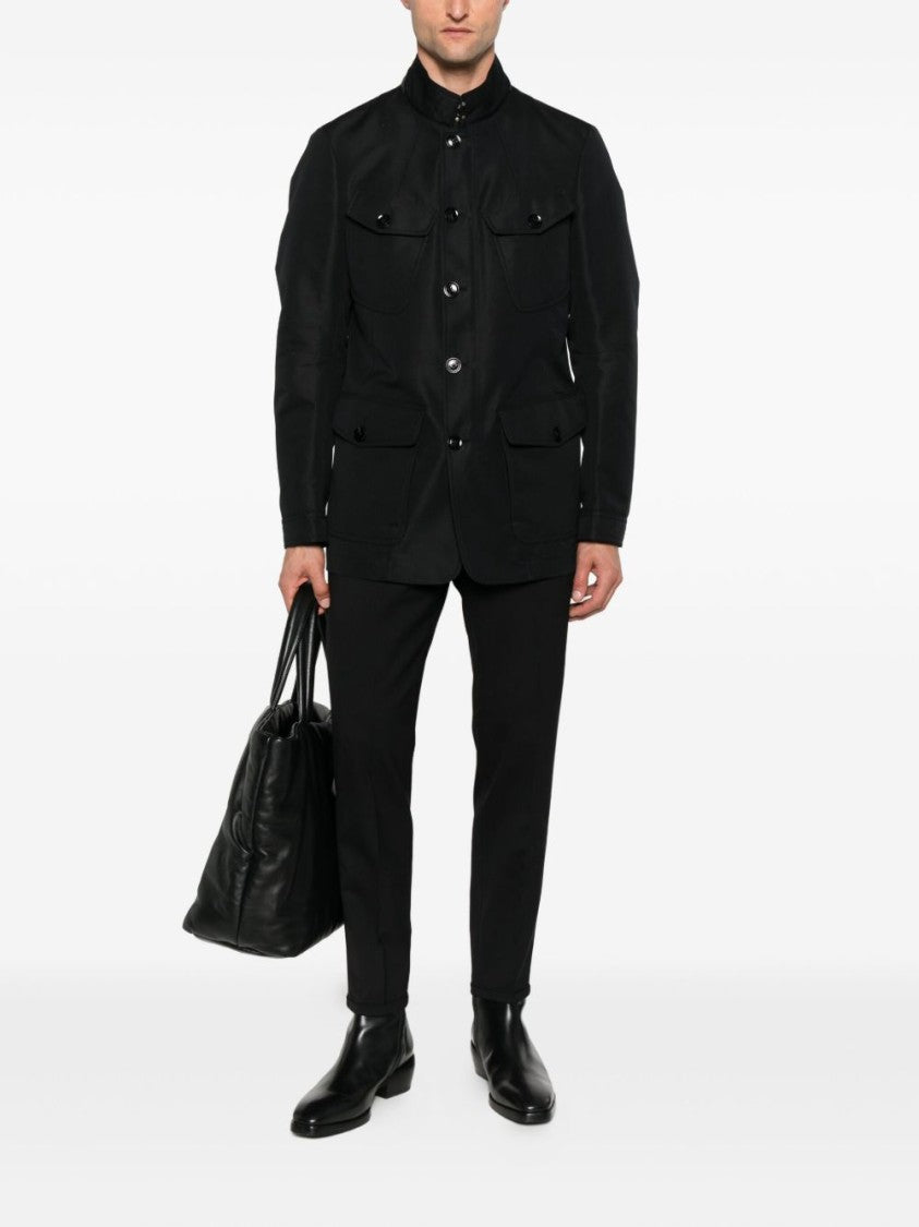 Tom Ford Tailored Black Jacket With Polo Collar
