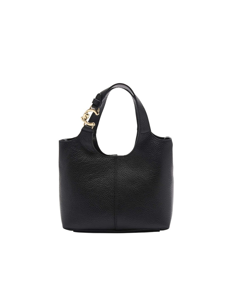 Coccinelle Structured Handbag With Textured Leather And Dual Carrying Options