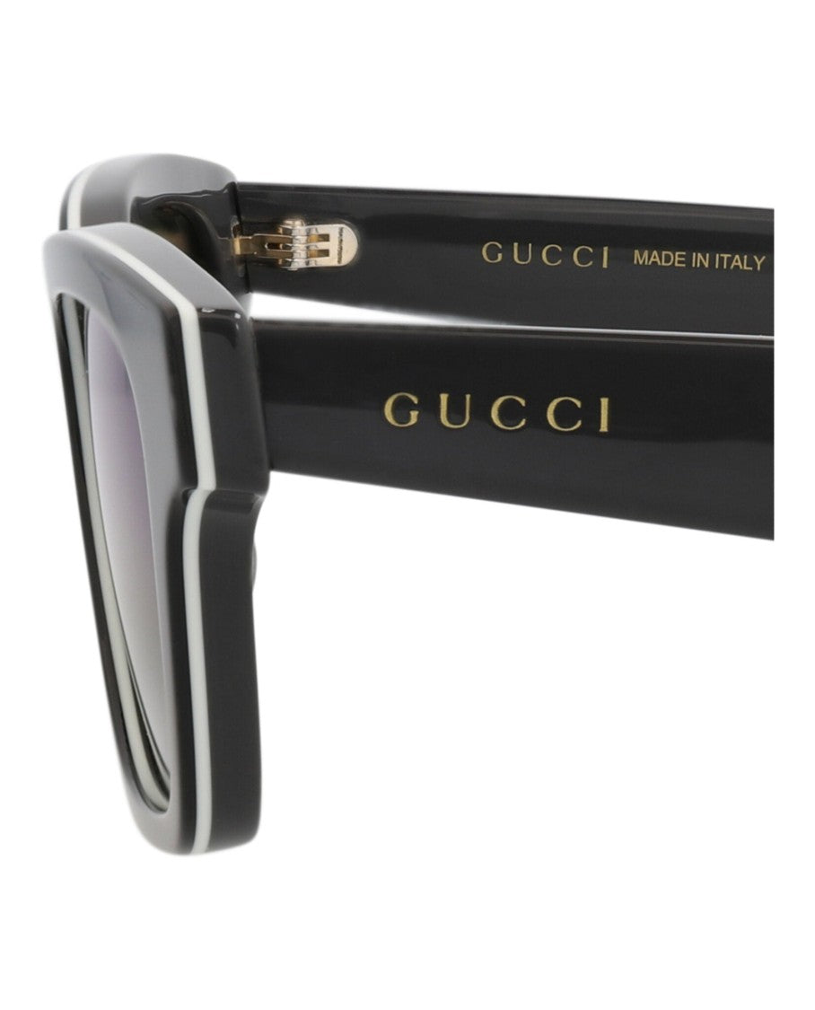 Gucci Square-Frame Sunglasses With Saddle Nose Bridge