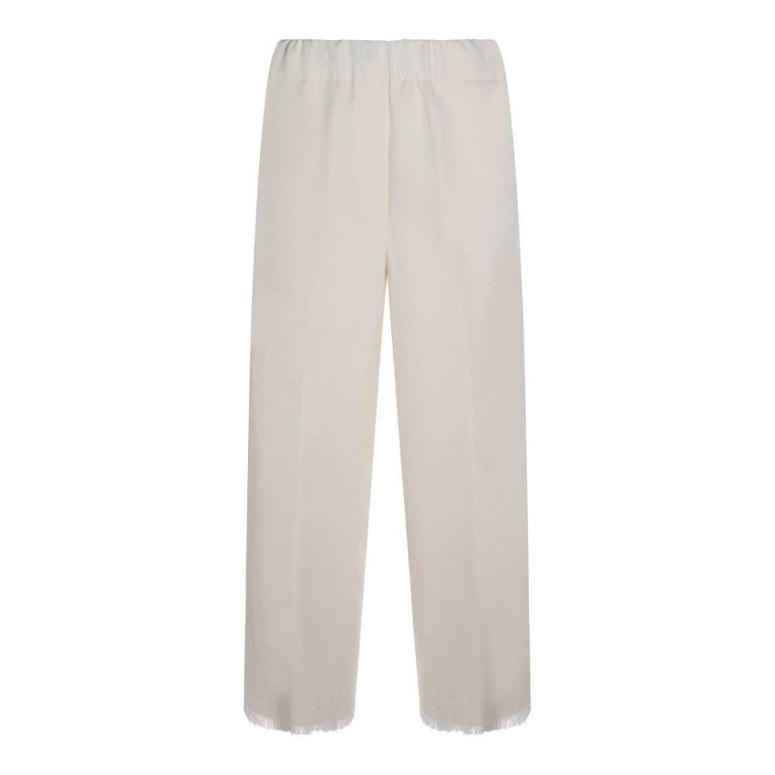 Antonelli Firenze Relaxed Straight-Leg Trousers With Fringed Hem