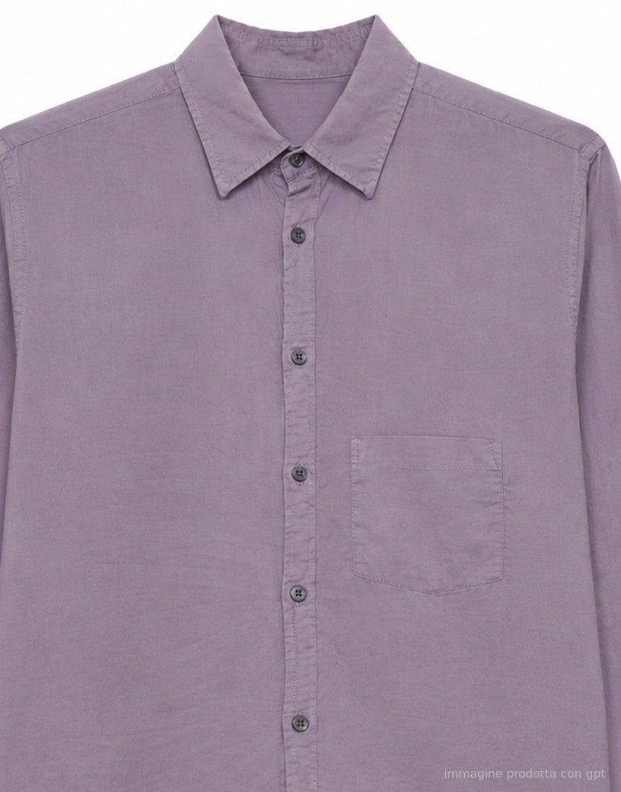 Cellar Door Purple Sid Cotton Casual Relaxed Shirt