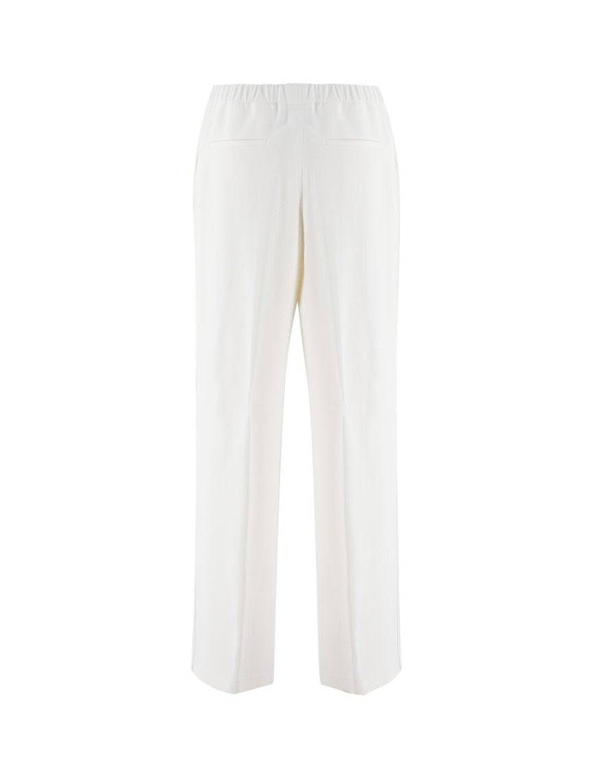 Fabiana Filippi White Trousers With Bright Embroidery