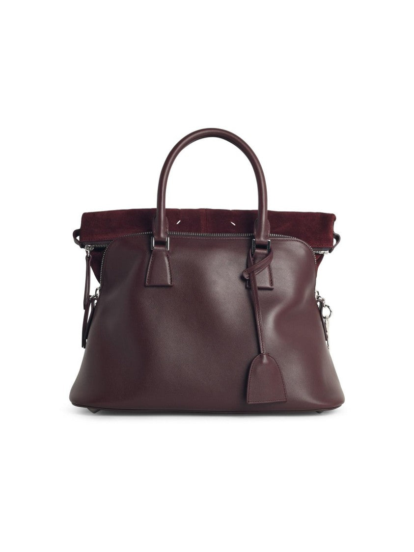 Maison Margiela Medium '5Ac Soft' Burgundy Leather Bag